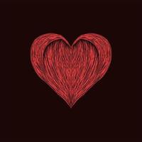 love heart artwork style illustration design vector