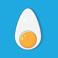 Egg cartoon style vector graphic.