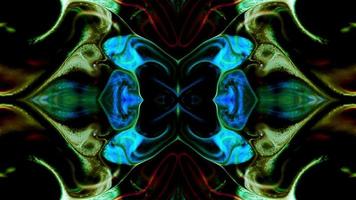 Abstract Colorful Paint Spread Mirror Reflection Fantasy video