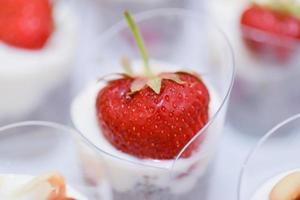 tasty vegan sweets arranged on the table for wedding reception photo