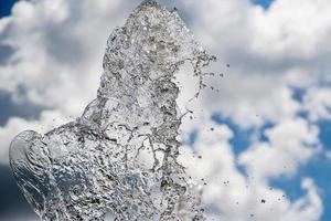 fountain splashing water texture in the sky photo