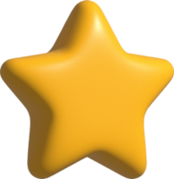 3D Star icon isolated on background, Customer rating feedback concept 3d rendering png