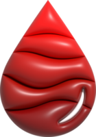 símbolo de gota de sangre, transfusión de sangre, día mundial del donante de sangre. donación de sangre y salvar vidas renderizado 3d png