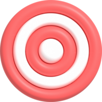 Cute 3D dart board icon, Concept of success business target and online marketing 3D rendering png