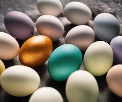 fotografía de un huevo de pascua decorado, pascua, festividad cristiana foto