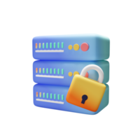 Server lock 3D icon png