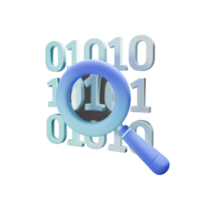 Binary code 3D icon png