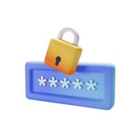 Password Lock 3D Icon png