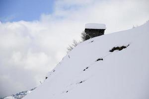 Winter landscape in Austrian Alps photo