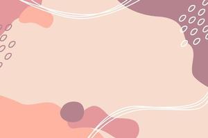 Minimal Pastel Background With Abstract Liquid Shape vector