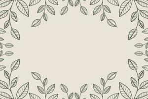 Abstract Line Art Minimal Botanical Background vector