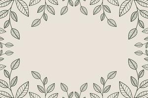 Abstract Line Art Minimal Botanical Background vector