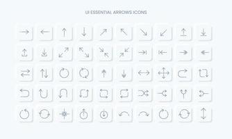 Directional arrows with moving effect perfect for navigation icons and directional symbols vector