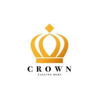 Vintage Crown Logo Royal King Queen abstract Logo design vector Template. Geometric symbol Logotype concept icon.