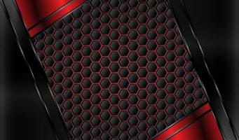 Black Metal Abstract Background with Red Glow vector