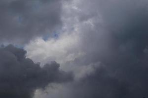 Stormy weather and dark clouds photo