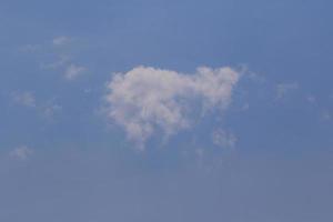 Clear blue sky and white clouds photo