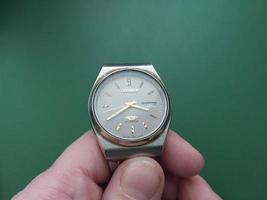 KYIV, UKRAINE - JANUARY 29, 2023 Mechanical wrist watch photo