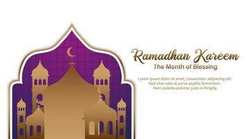 Ramadan kareem celebration banner vector
