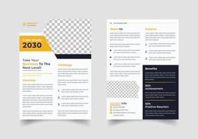 Business case study template design vector