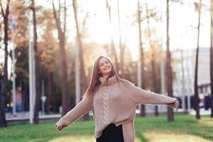 Happiness woman outdoor photo