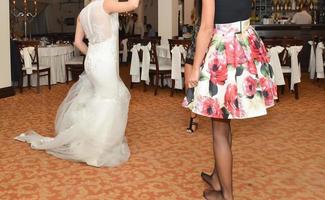 people are dancing at the wedding party photo