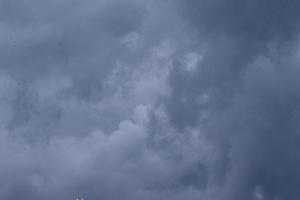 Stormy weather and dark clouds photo