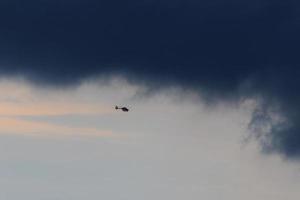 Stormy weather and dark clouds photo