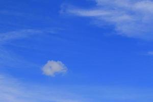 Clear blue sky and white clouds photo