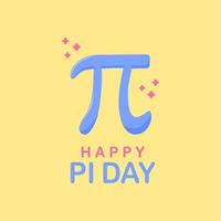 mathematics pi symbol illustration for pi day poster template