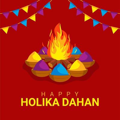 Holika Dahan Vector Art, Icons, and Graphics for Free Download