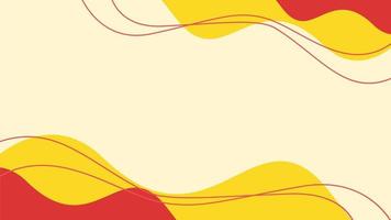liquid red and yellow background with copy space vector