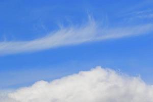 Clear blue sky and white clouds photo