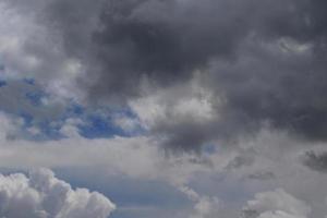 Stormy weather and dark clouds photo