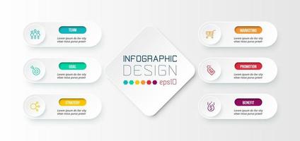 Infographic template business concept with diagram. vector