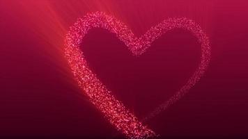 Heart shape particle animation background video