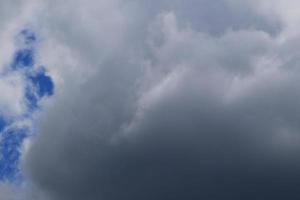 Stormy weather and dark clouds photo