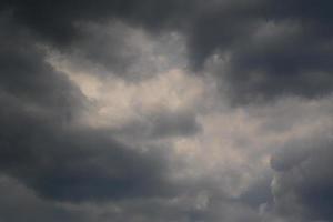 Stormy weather and dark clouds photo