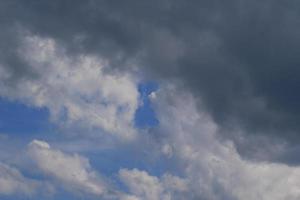 Stormy weather and dark clouds photo