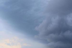 Stormy weather and dark clouds photo