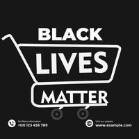 Black lives matter social media feed design template vector