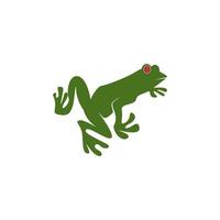 Green frog icon and symbol vector illustration