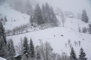 Winter landscape in Austrian Alps photo