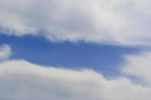 Clear blue sky and white clouds photo