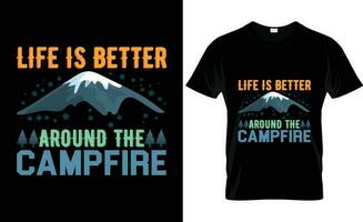 camping t shirt design vector