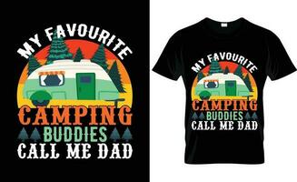 vector de diseño de camiseta de camping