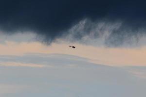 Stormy weather and dark clouds photo