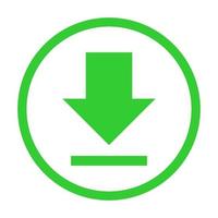 Download icon sign symbol green design vector illustration