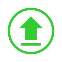 Upload icon sign symbol green design vector illustration