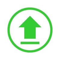 Upload icon sign symbol green design vector illustration